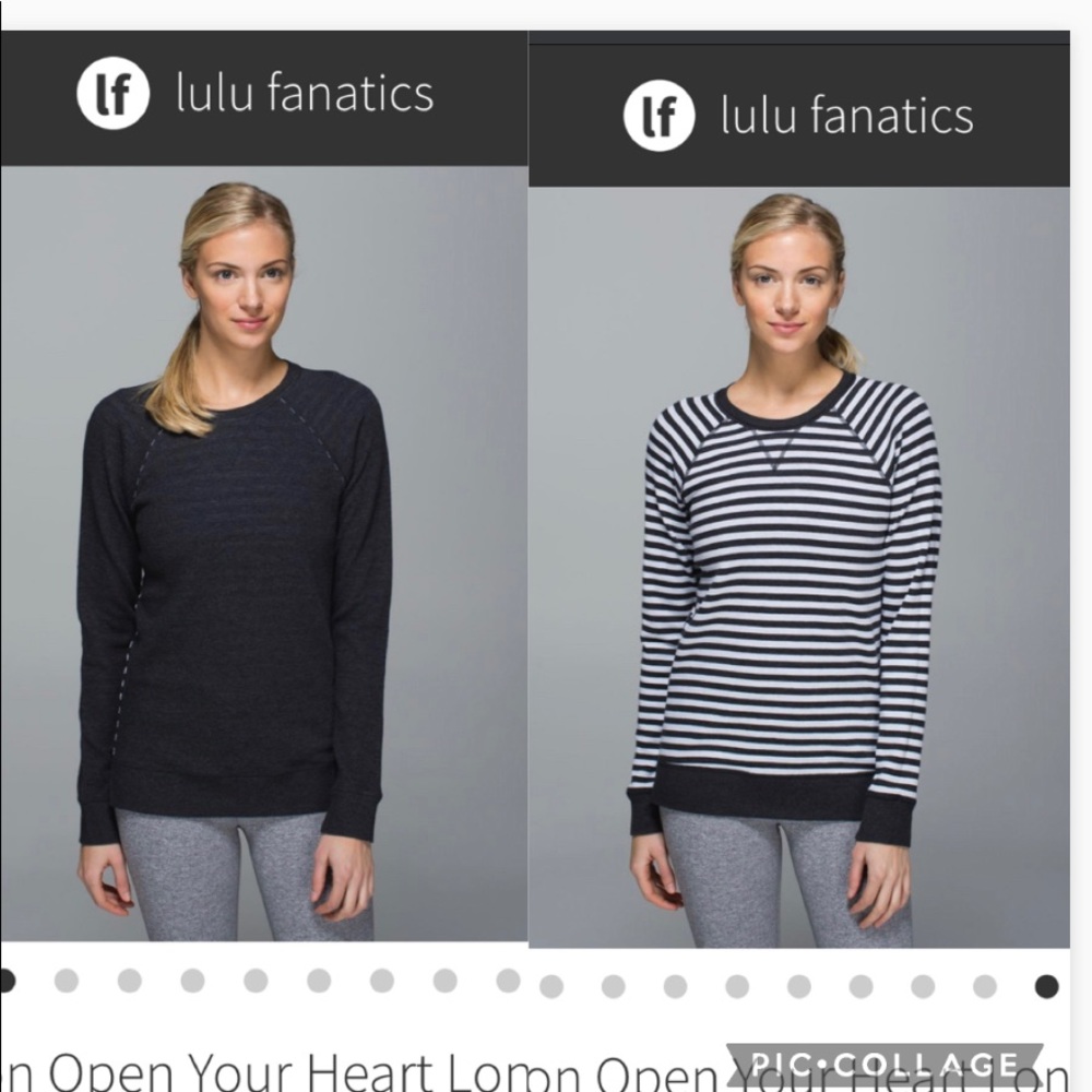 lululemon athletica Black and White Striped Sweaters